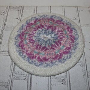 🧶 Vintage Aris Knit Beret – Glitter-Thread Radiance   One size Multicolor knit